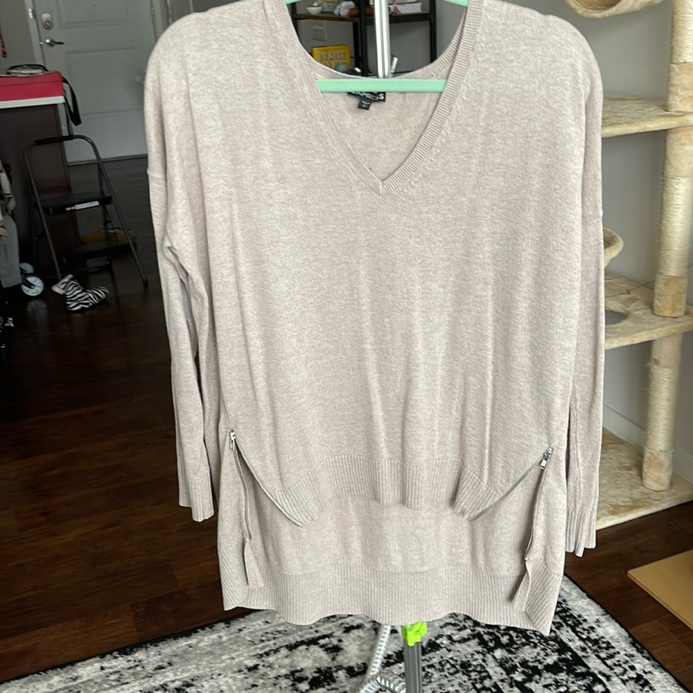 Tan sweater high low express small